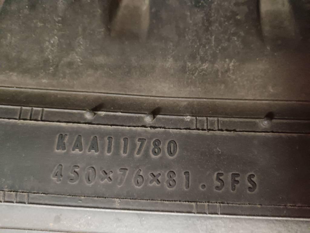 Bridgestone Kumitelat 450x76x81.5 Ketjut, telat ja alustat